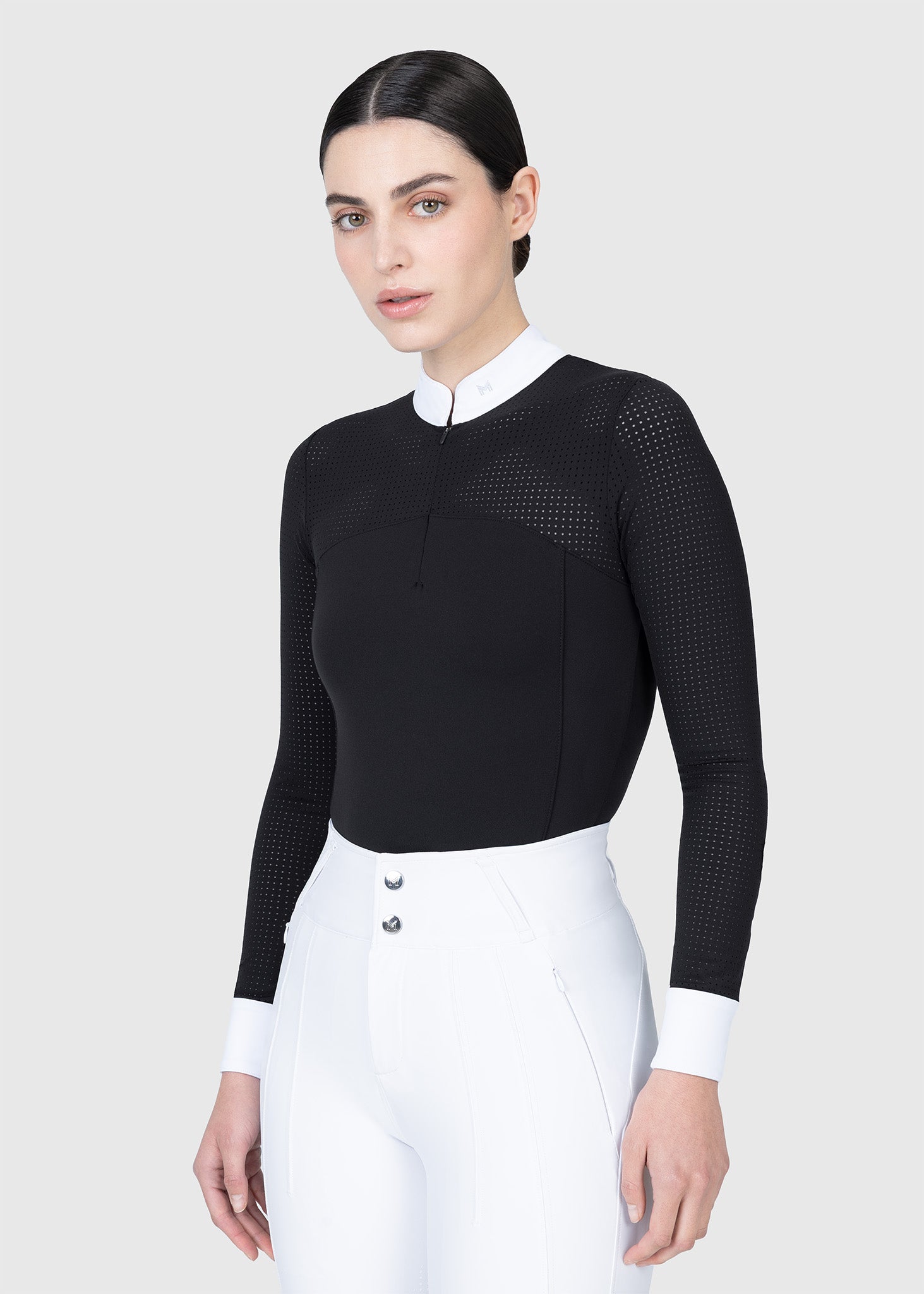 Grace Long Sleeve Show Shirt (Black)