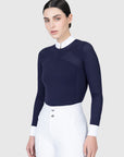 Grace Long Sleeve Show Shirt (Navy)