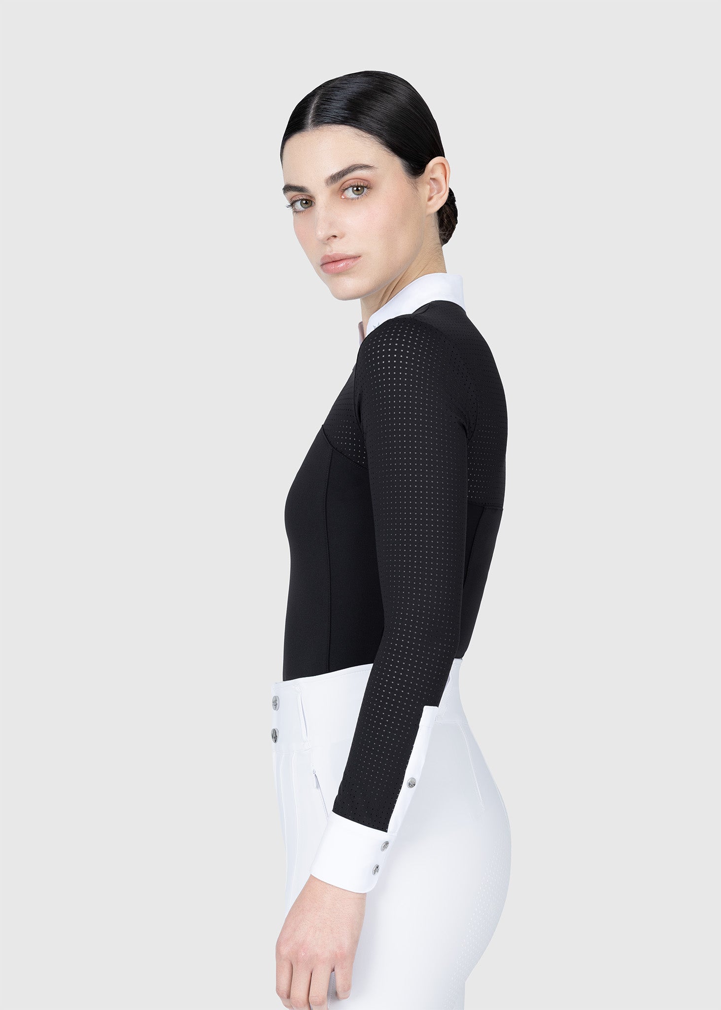 Grace Long Sleeve Show Shirt (Black)