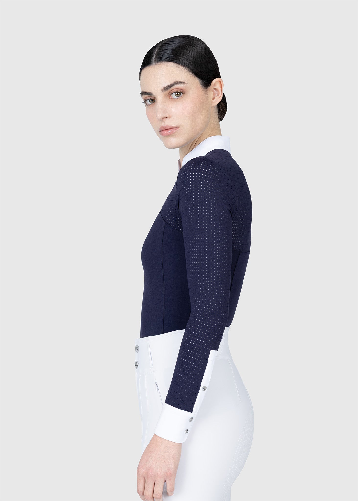 Grace Long Sleeve Show Shirt (Navy)