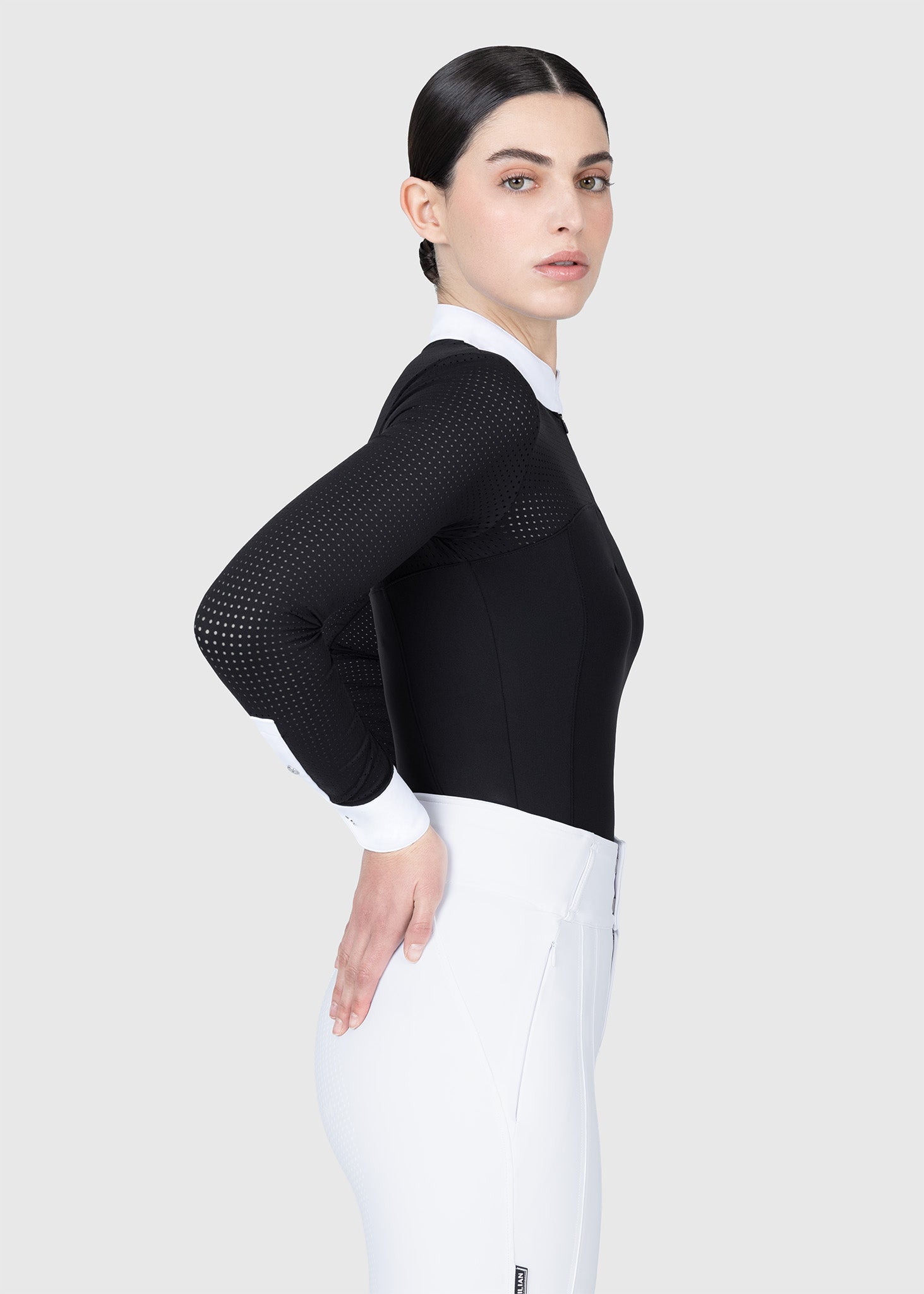 Grace Long Sleeve Show Shirt (Black)