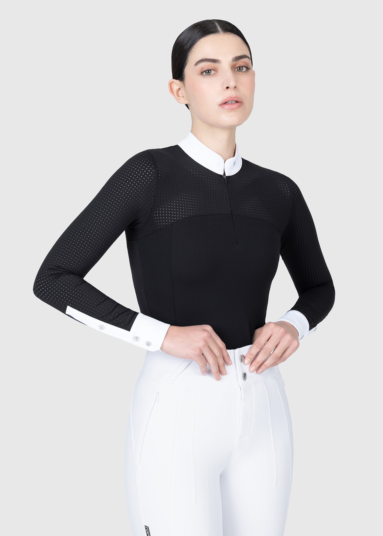 Grace Long Sleeve Show Shirt (Black)