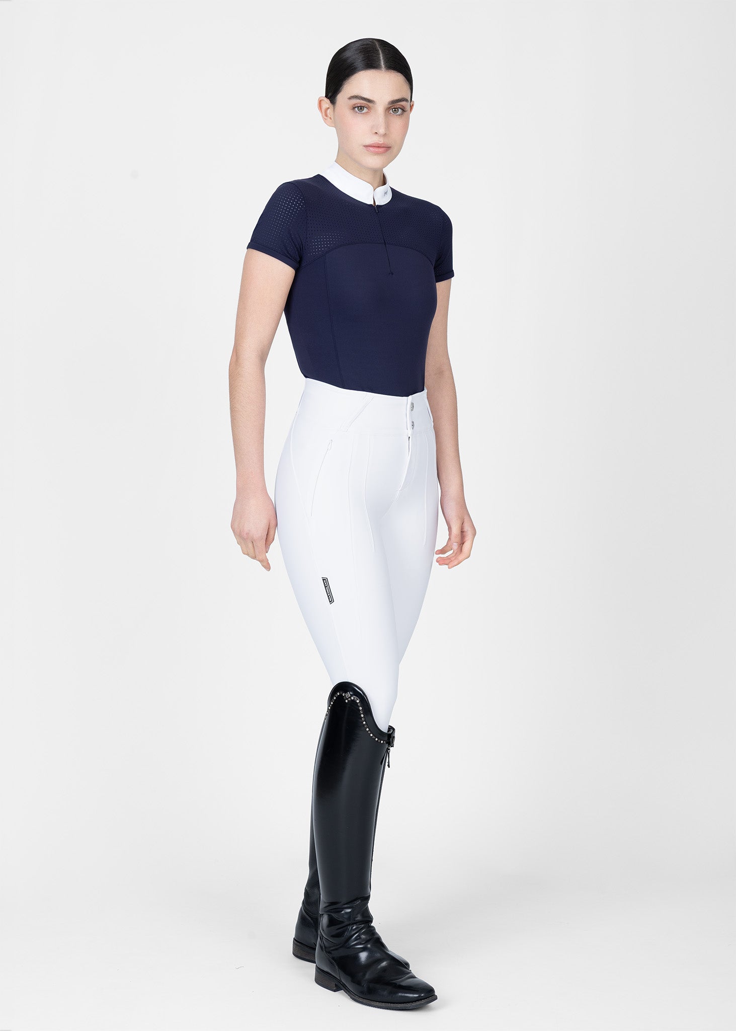 Grace Short Sleeve Show Shirt (Navy)