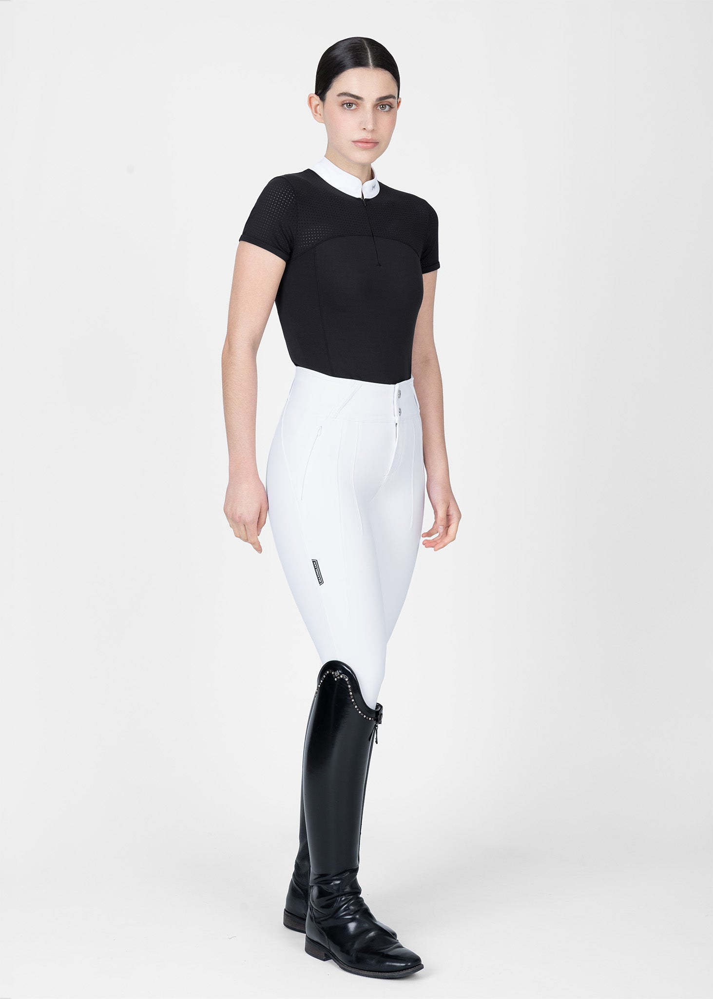 Grace Short Sleeve Show Shirt (Black)