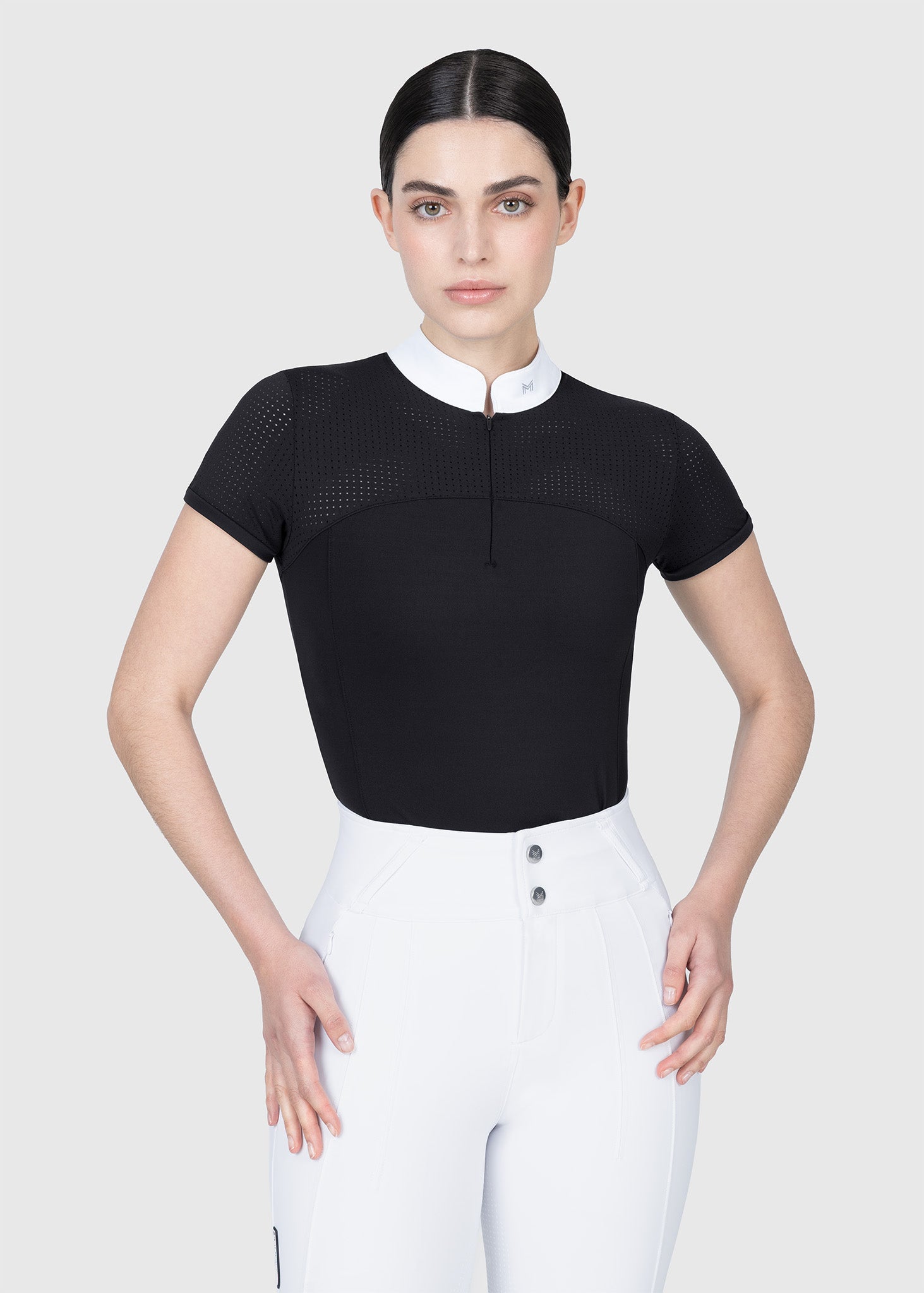 Grace Short Sleeve Show Shirt (Black)