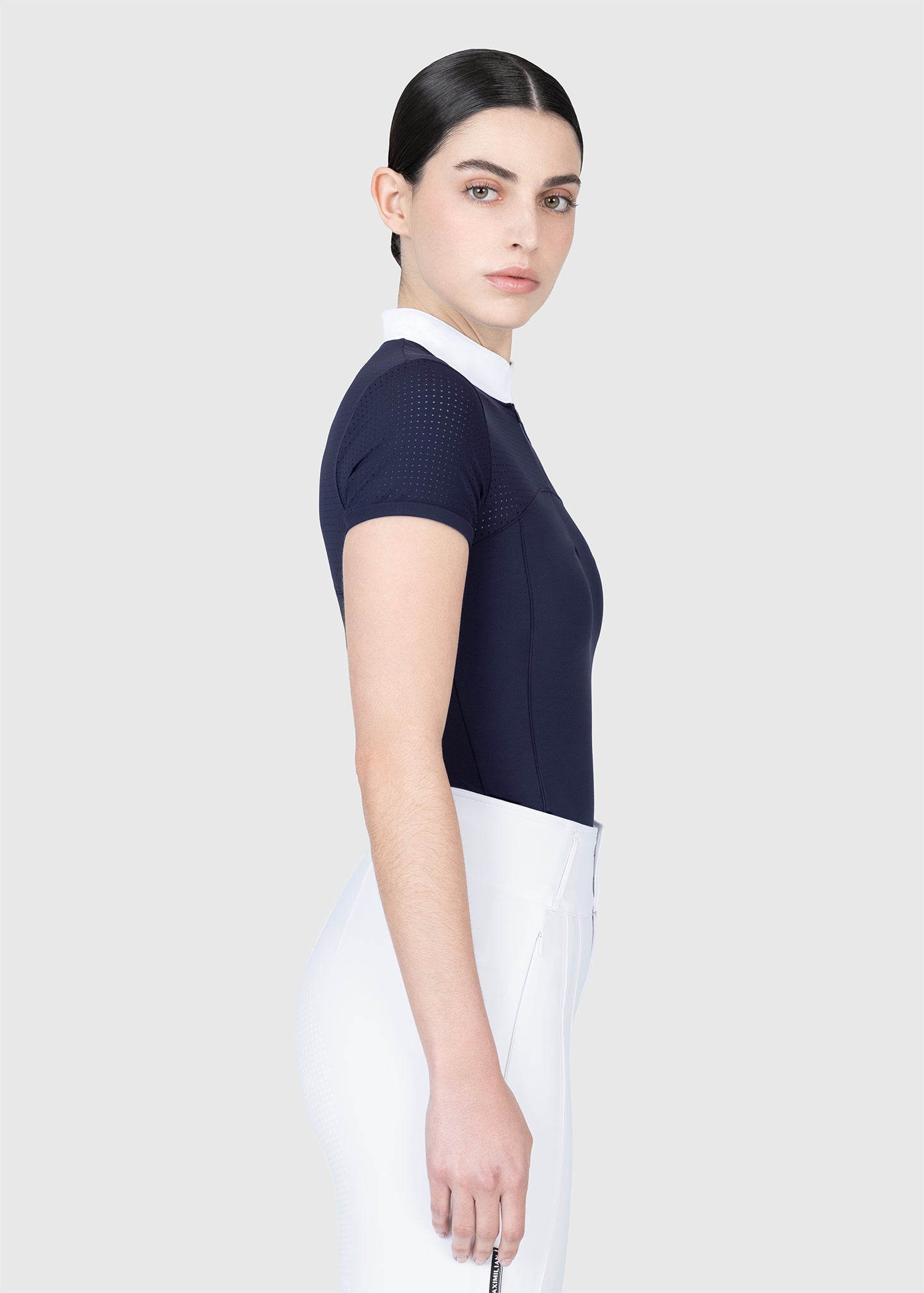 Grace Short Sleeve Show Shirt (Navy)