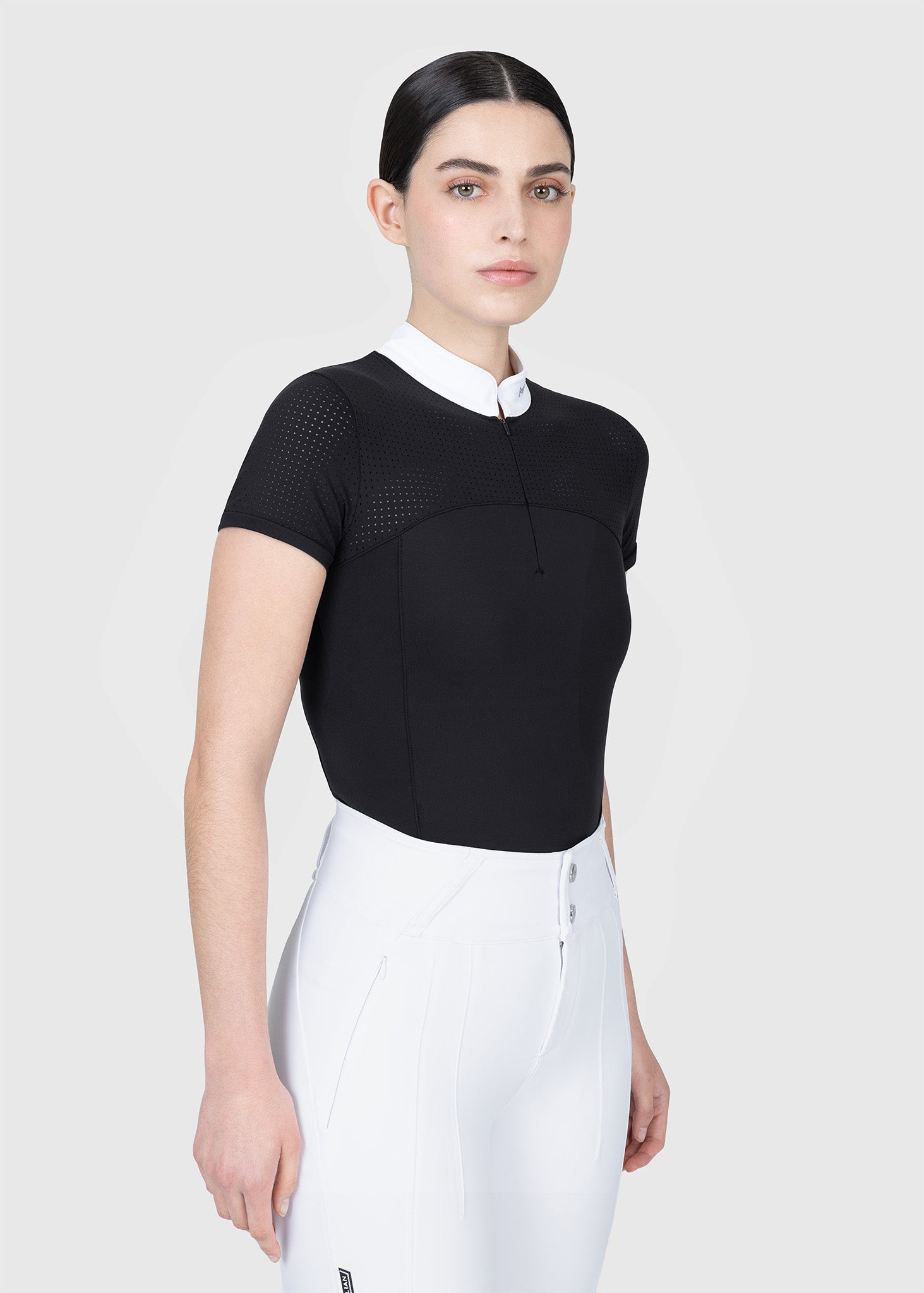 Grace Short Sleeve Show Shirt (Black)