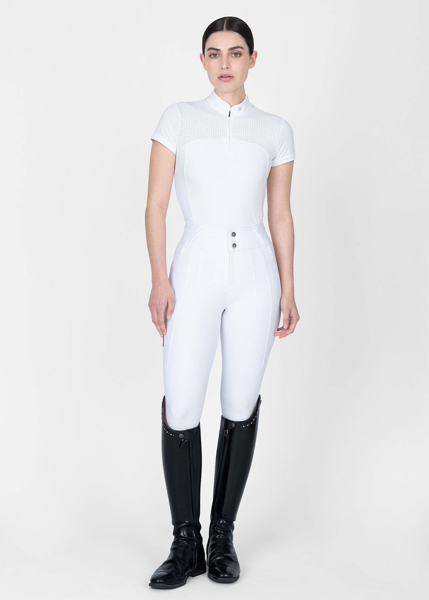 Grace Short Sleeve Show Shirt (White)