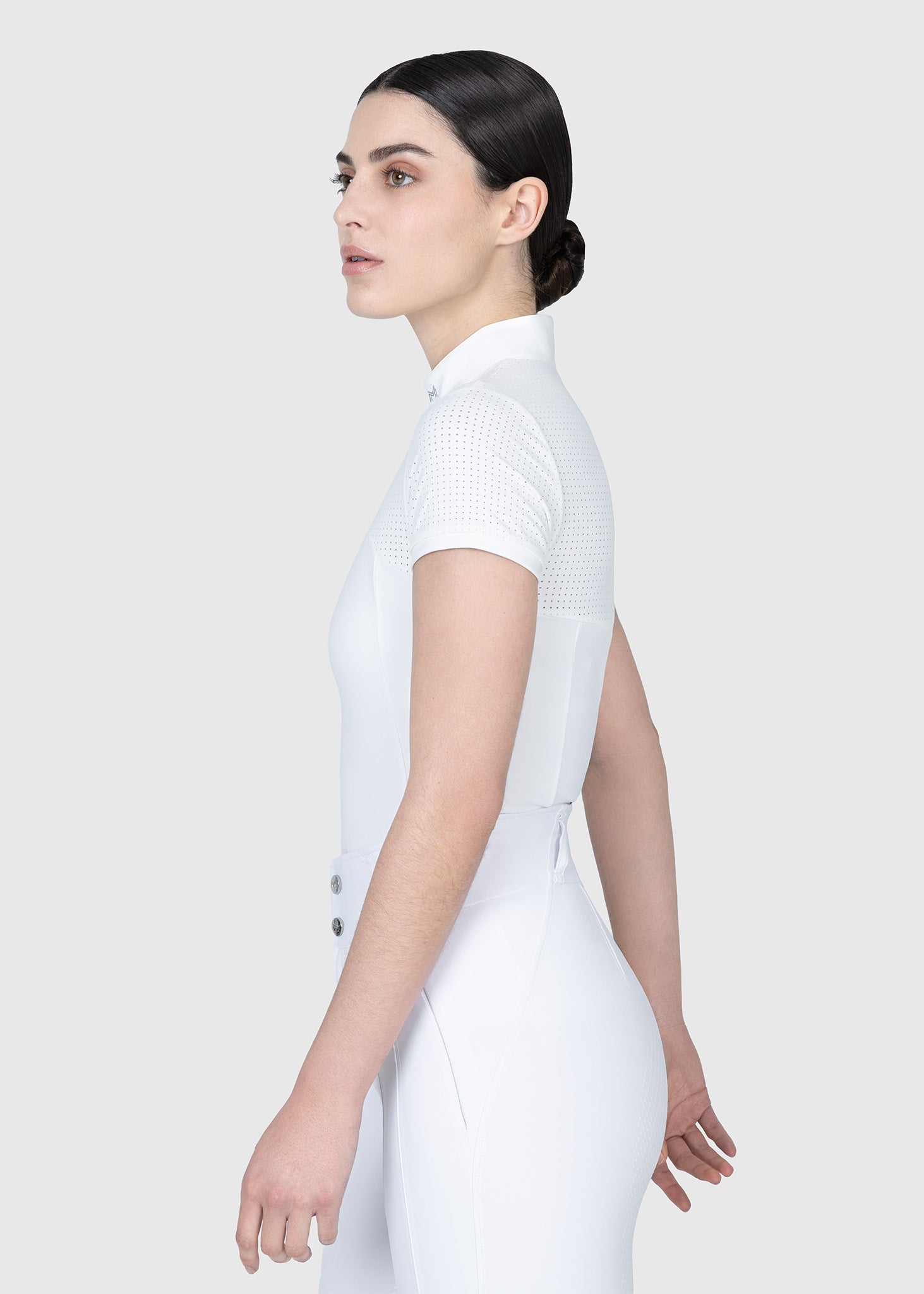 Grace Short Sleeve Show Shirt (White)