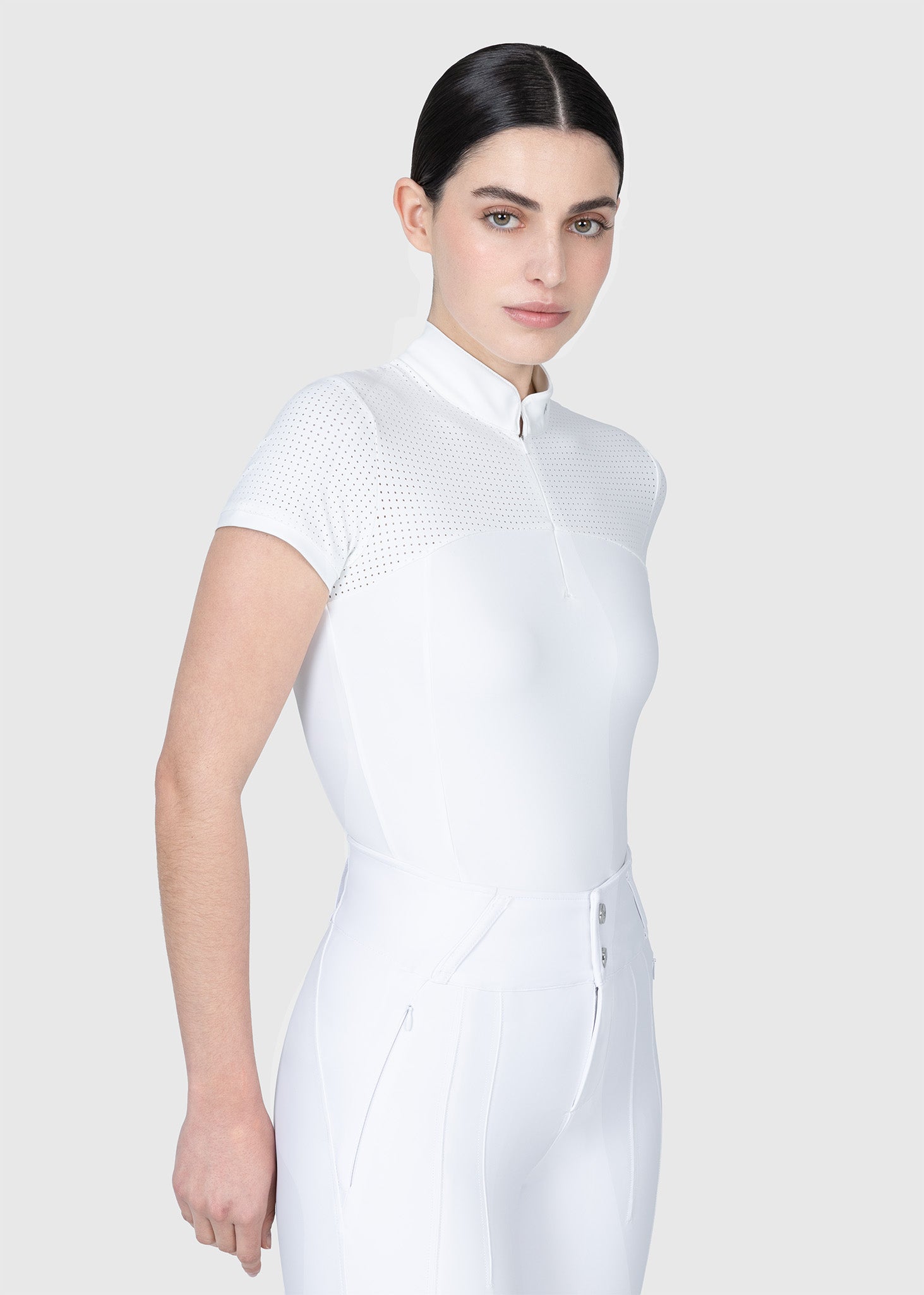 Grace Short Sleeve Show Shirt (White)