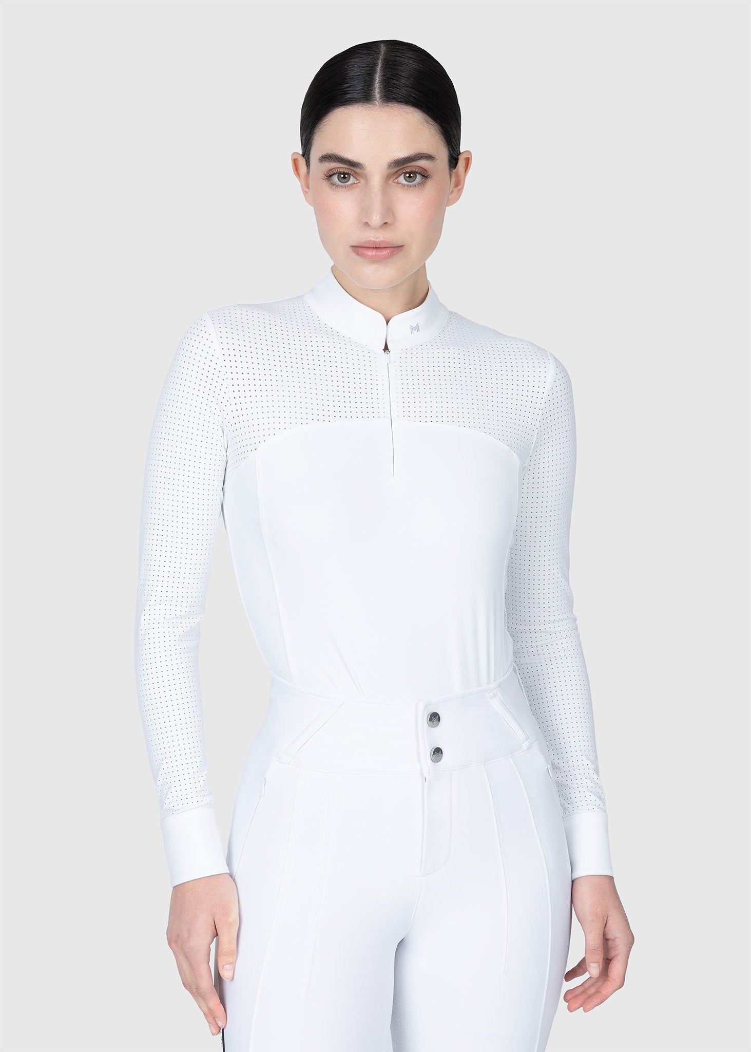 Grace Long Sleeve Show Shirt (White)