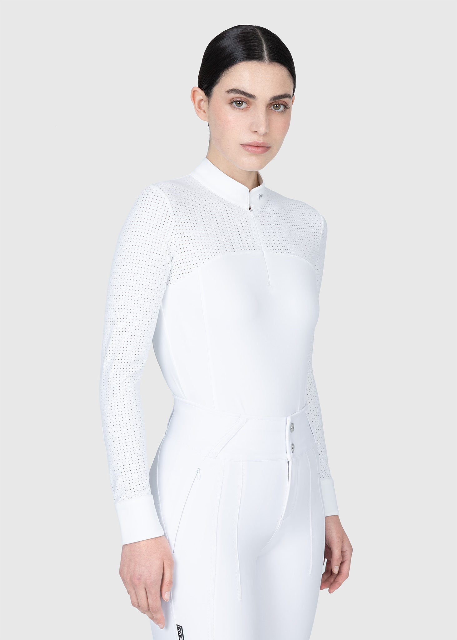 Grace Long Sleeve Show Shirt (White)
