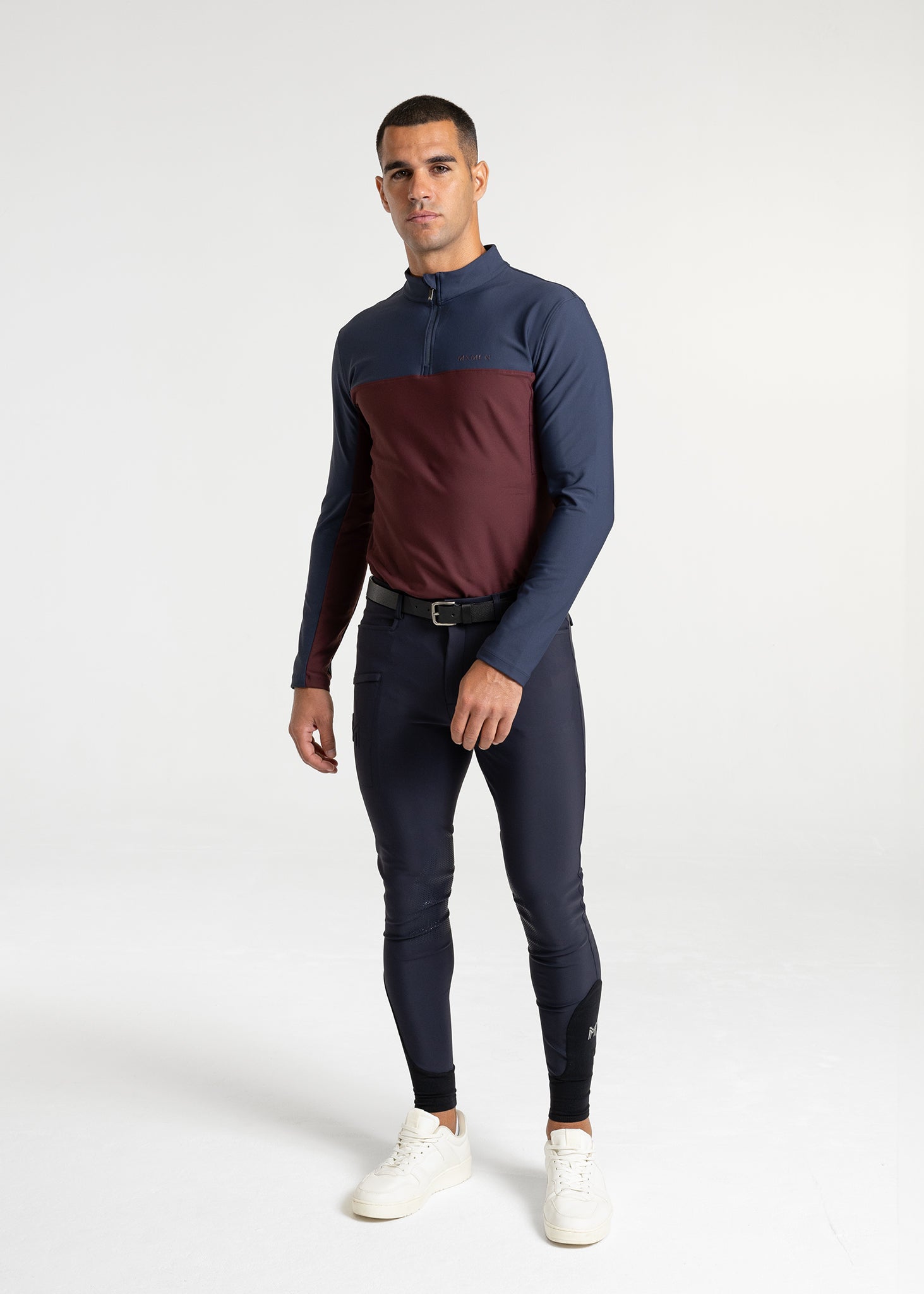 Kent Base Layer - Navy/Burgundy