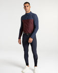 Kent Base Layer - Navy/Burgundy