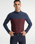 Kent Base Layer - Navy/Burgundy