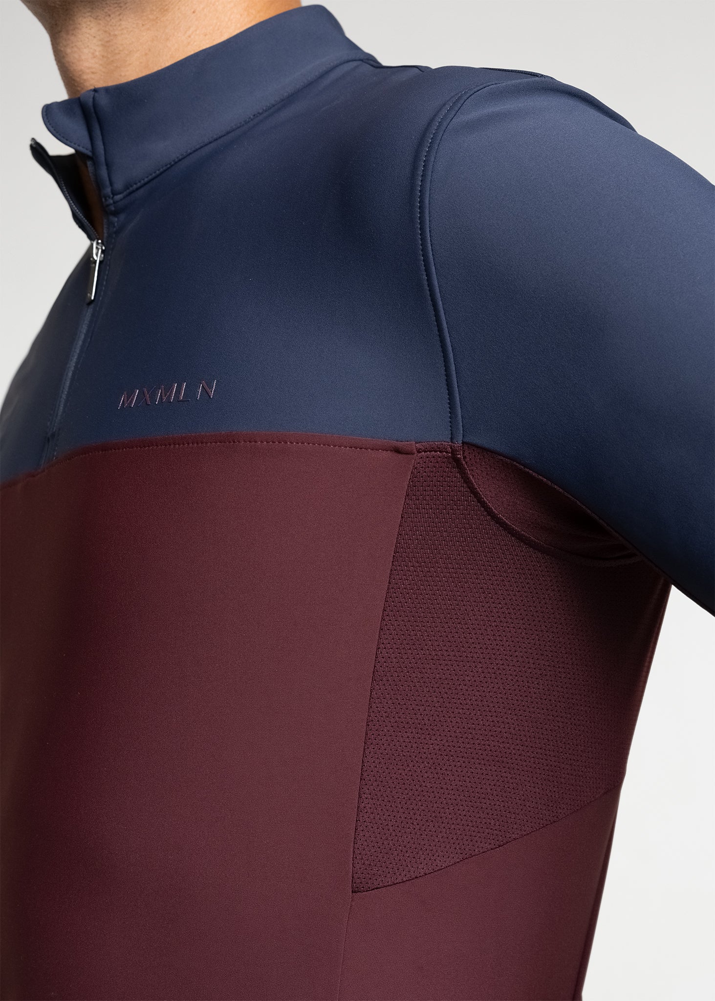 Kent Base Layer - Navy/Burgundy