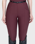 Velya Riding Leggings & Belt - Rosewood/Gunmetal