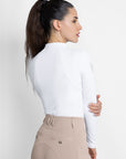 Long Sleeve Base Layer - White/Silver