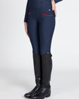 Young Riders - Pro Riding Leggings - Navy/Red