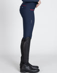 Young Riders - Pro Riding Leggings - Navy/Red