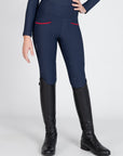 Young Riders - Pro Riding Leggings - Navy/Red