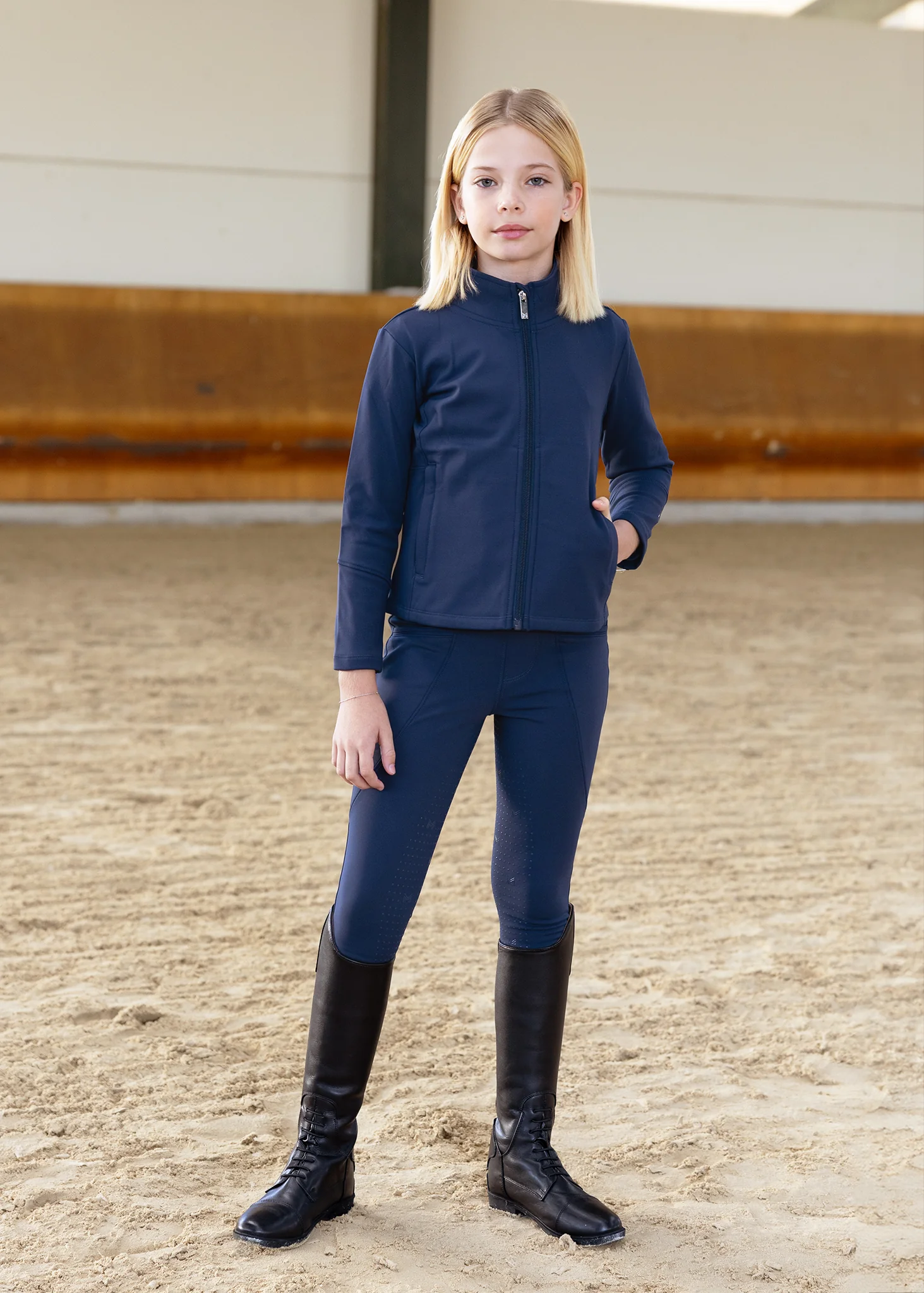 Young Riders Winter - Pro Riding Leggings (Navy)