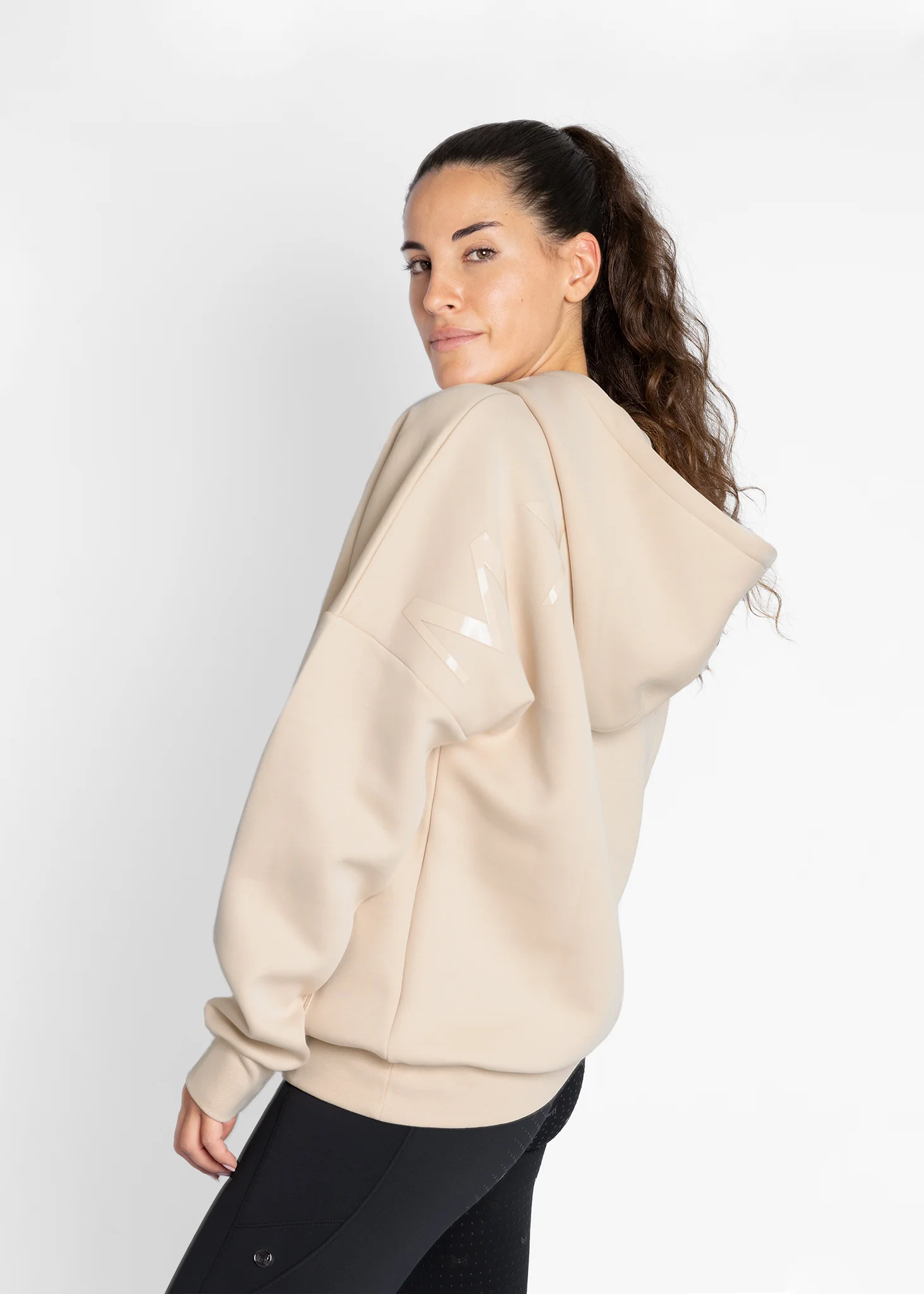 Icon Oversized Hoodie - Beige