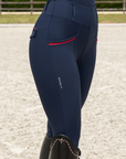 Pro Riding Leggings - Navy/Red