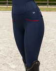 Pro Riding Leggings - Navy/Red