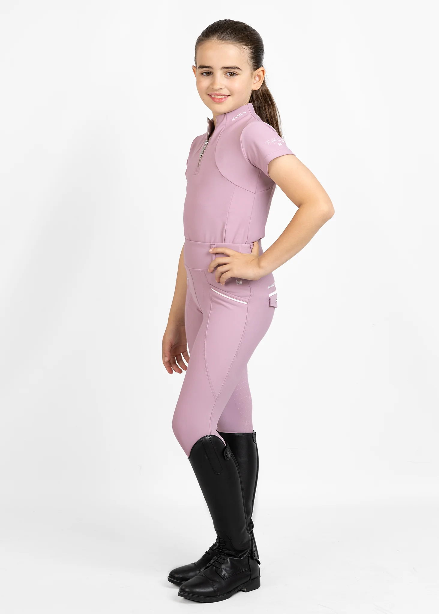 Young Riders - Short Sleeve Base Layer - Mauve