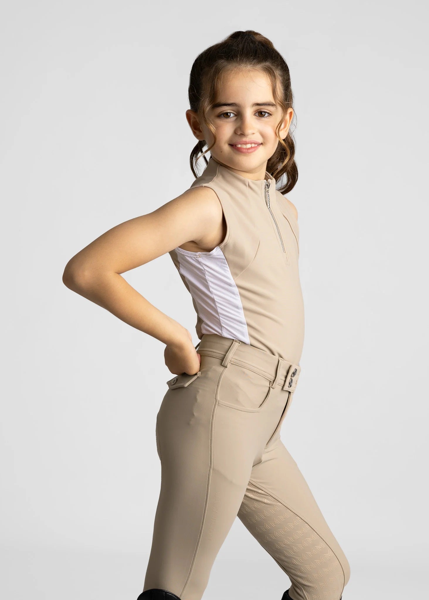 Young Riders - Sleeveless Base Layer - Beige