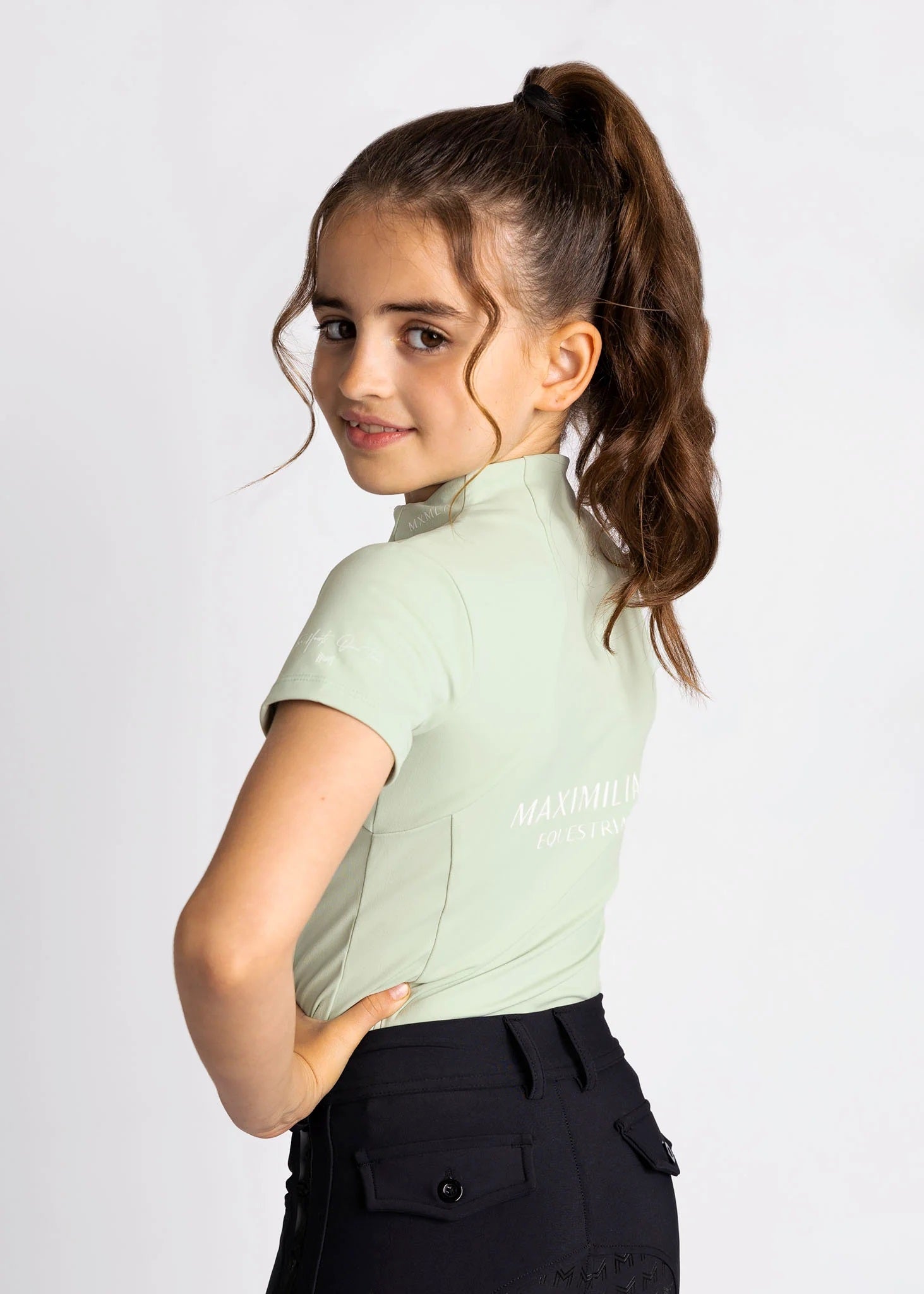 Young Riders - Short Sleeve Base Layer - Sage Green