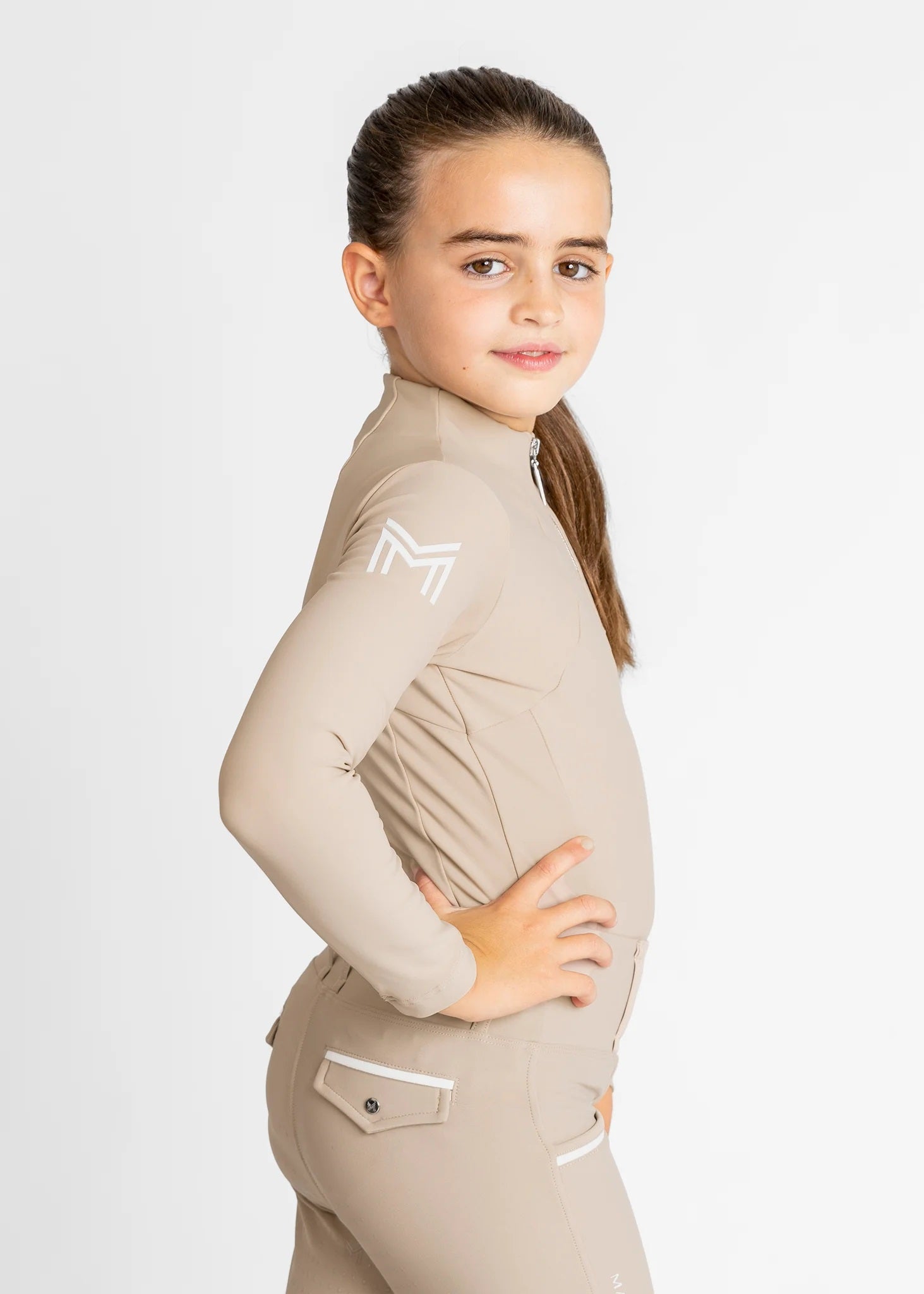 Young Riders - Long Sleeve Base Layer - Beige