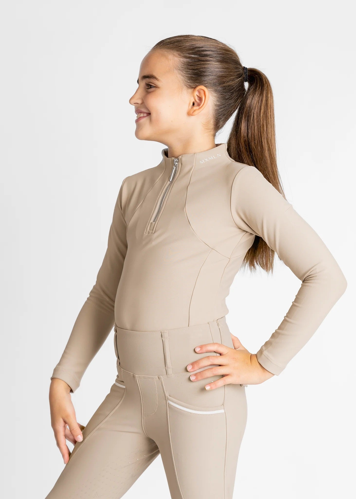 Young Riders - Long Sleeve Base Layer - Beige