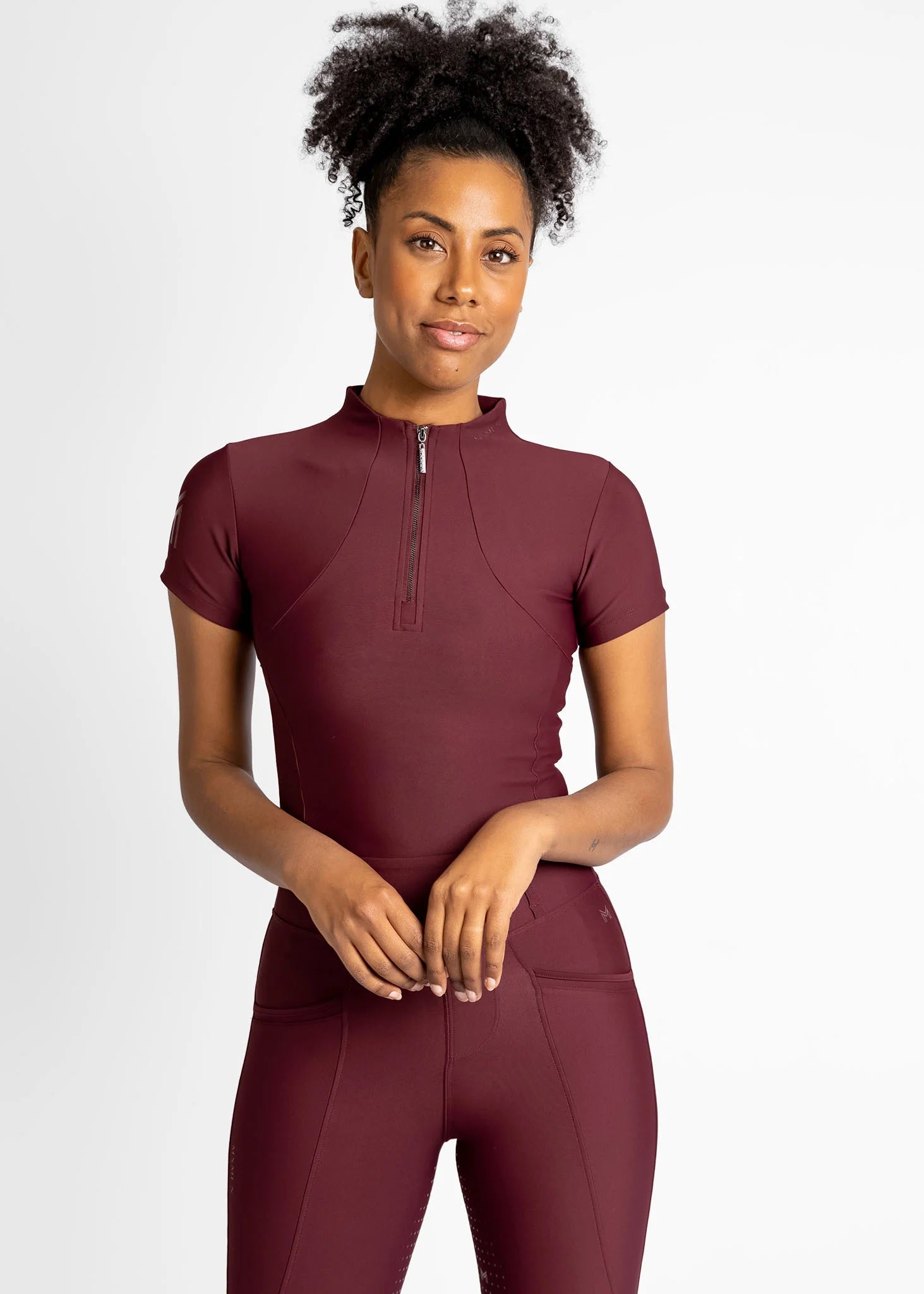 Short Sleeve Base Layer - Burgundy