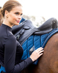 Saddle Pad - Iconic Velvet Deep Sea