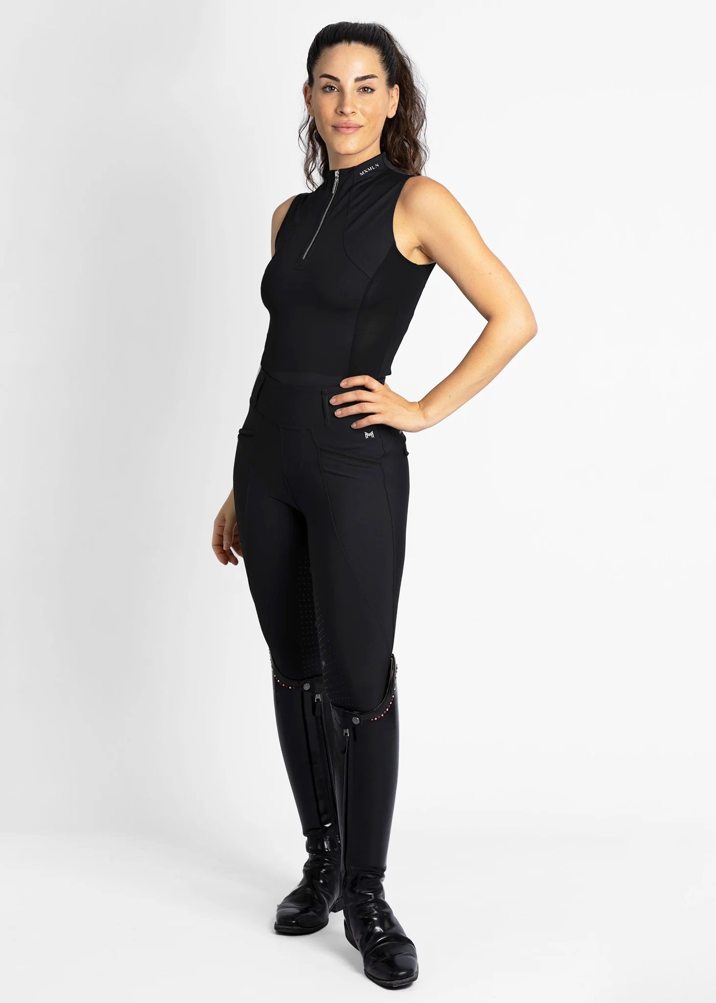 Sleeveless Base Layer - Black/Silver