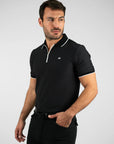 Core Polo Shirt - Black/White