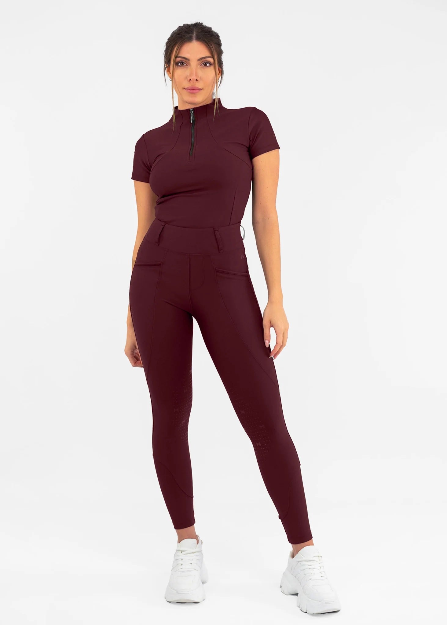 Pro Riding Leggings - Burgundy