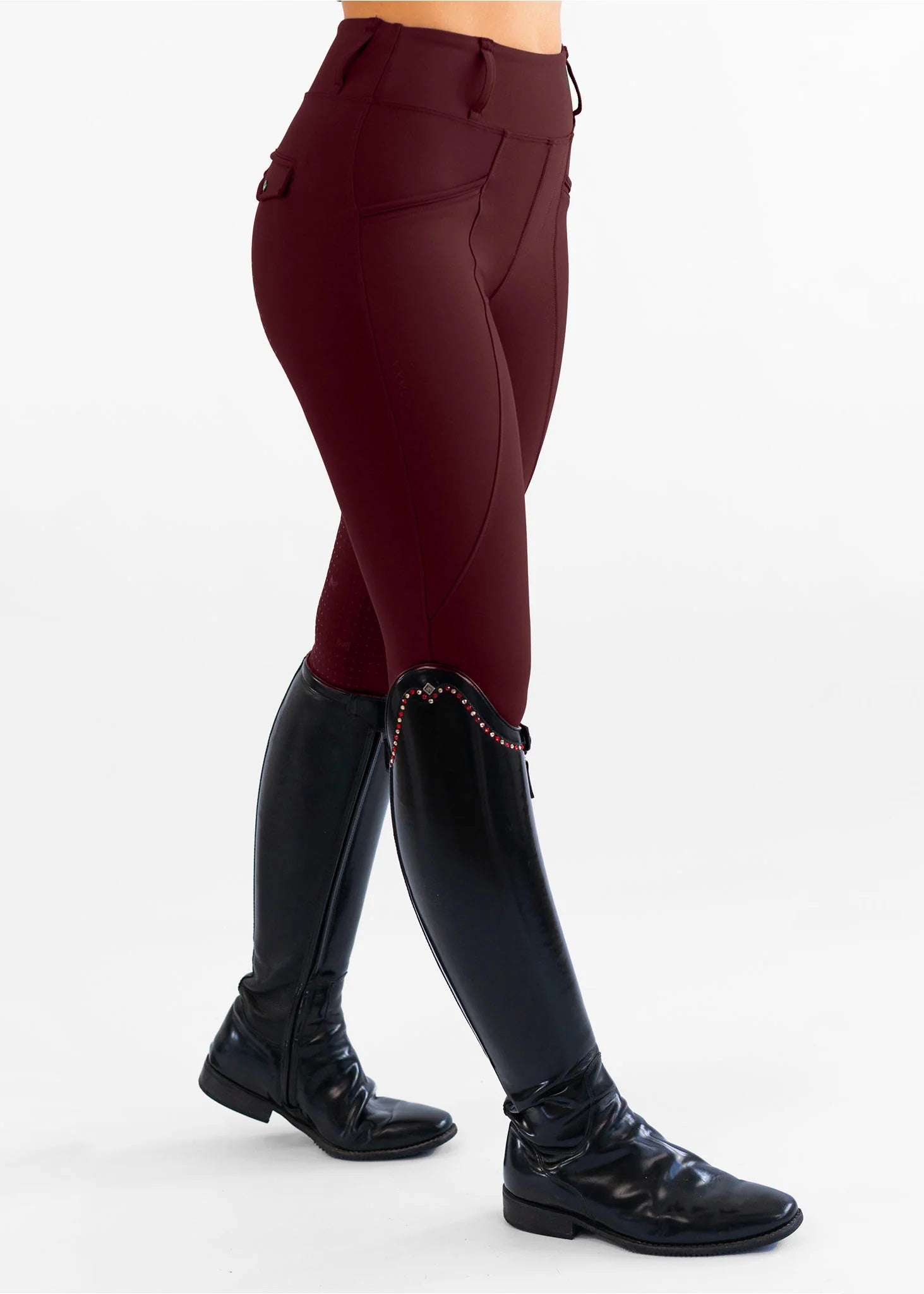 Pro Riding Leggings - Burgundy