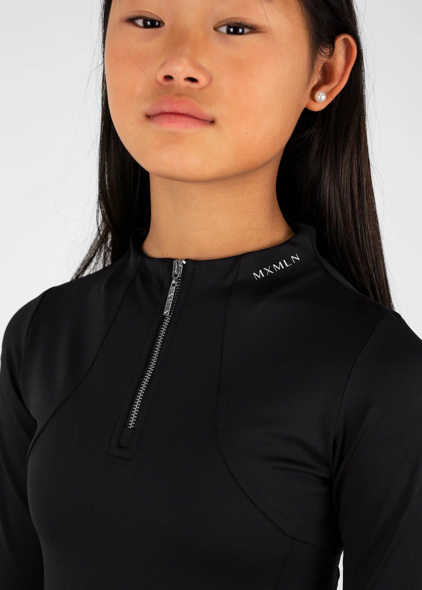 Young Riders - Long Sleeve Base Layer - Black/Silver