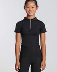 Young Riders - Short Sleeve Base Layer - Black/Silver